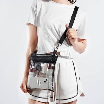 Transparent Crossbody Bag with Inner Pocket for Women Waterproof Adjustable Shoulder Strap Music Festival Portable When