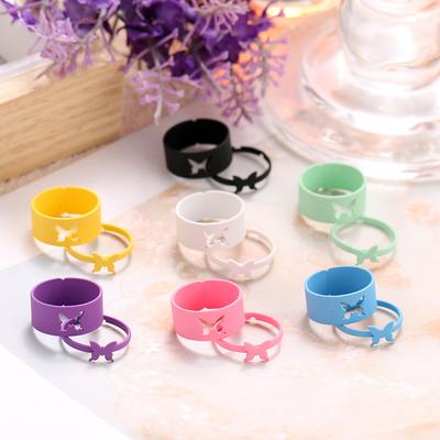 Bague d'amour en résine couleur Simple et mignonne, anneau de Style européen et américain, bijoux populaires pour femmes