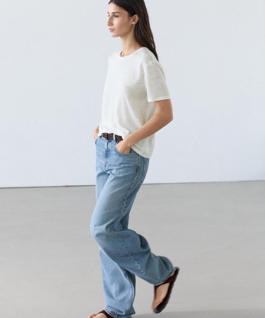 Masimodutti Linen Short Sleeve T-Shirt