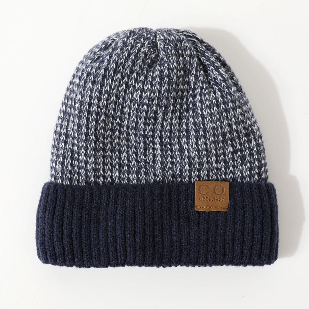 Winter Men's Double Layer Woolen Hat for Adults New Velvet Thickened Warm Knitted Hat To Protect Against Cold