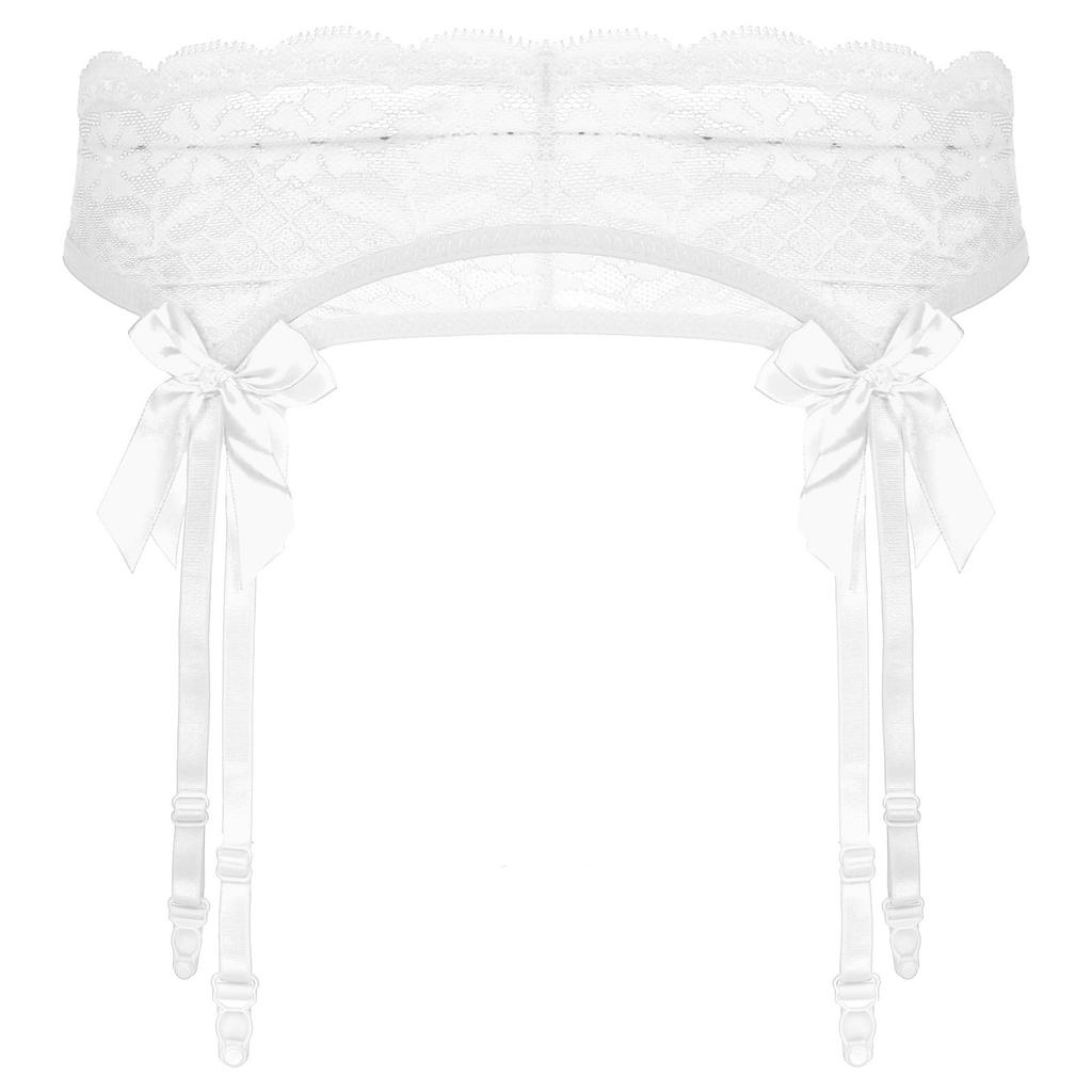 Mens Sheer Lace Suspenders Elastic Waist Garter Belt Sissy Sleepwear Accessories Stocking Holders