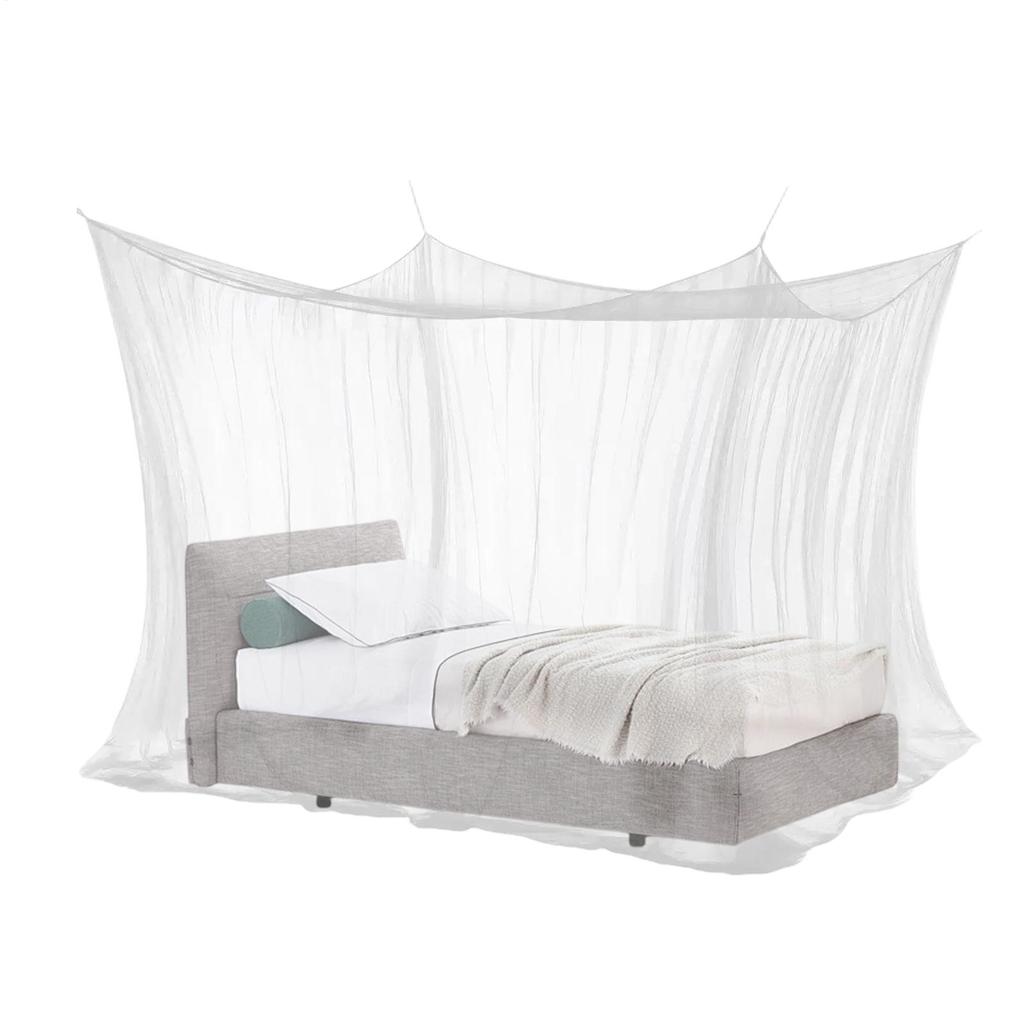 Oversized Square Mosquito Net 4 Corner Camping Cot Mesh Drapes Portable Enclosed Camping Tent 9.84x9.84x8.2ft For Tables Chair