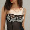 Sexy Butterfly Decorative Body Chain Waist Chain, Versatile Show Imitation Pearl Clothing Decorative Chain Bodychain