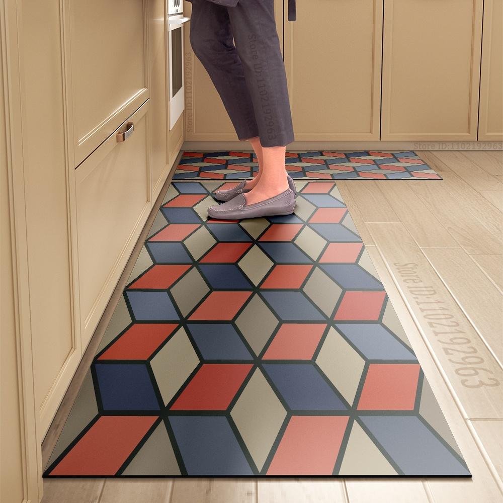 Kitchen Mat Absorbent Printed Kitchen Rugs Non-slip Area Mat Hallway Long Carpets for Living Room Bedroom Entrance Doormat Bath