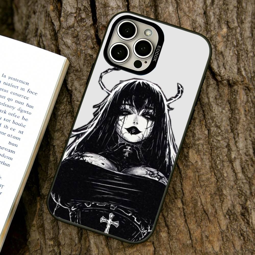Art Black Angels and Demons Phone Case For iPhone 17,16,15,14,13,12,11 Plus,Pro Max,XS,Colorful Silver Phone Case Funda Cover