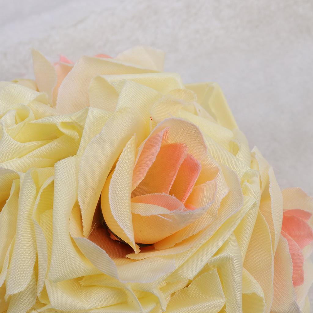 15x15cm Silk Artificial Rose Flower Ball Wedding Decoration Hanging Party Decor Romantic Dating Home Decor Red Wedding Ball