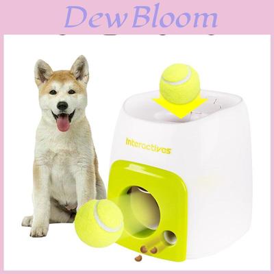 Interactive Pet Dog Food Dispenser Tennis Ball Reward Fetch Toy For Training And Fun