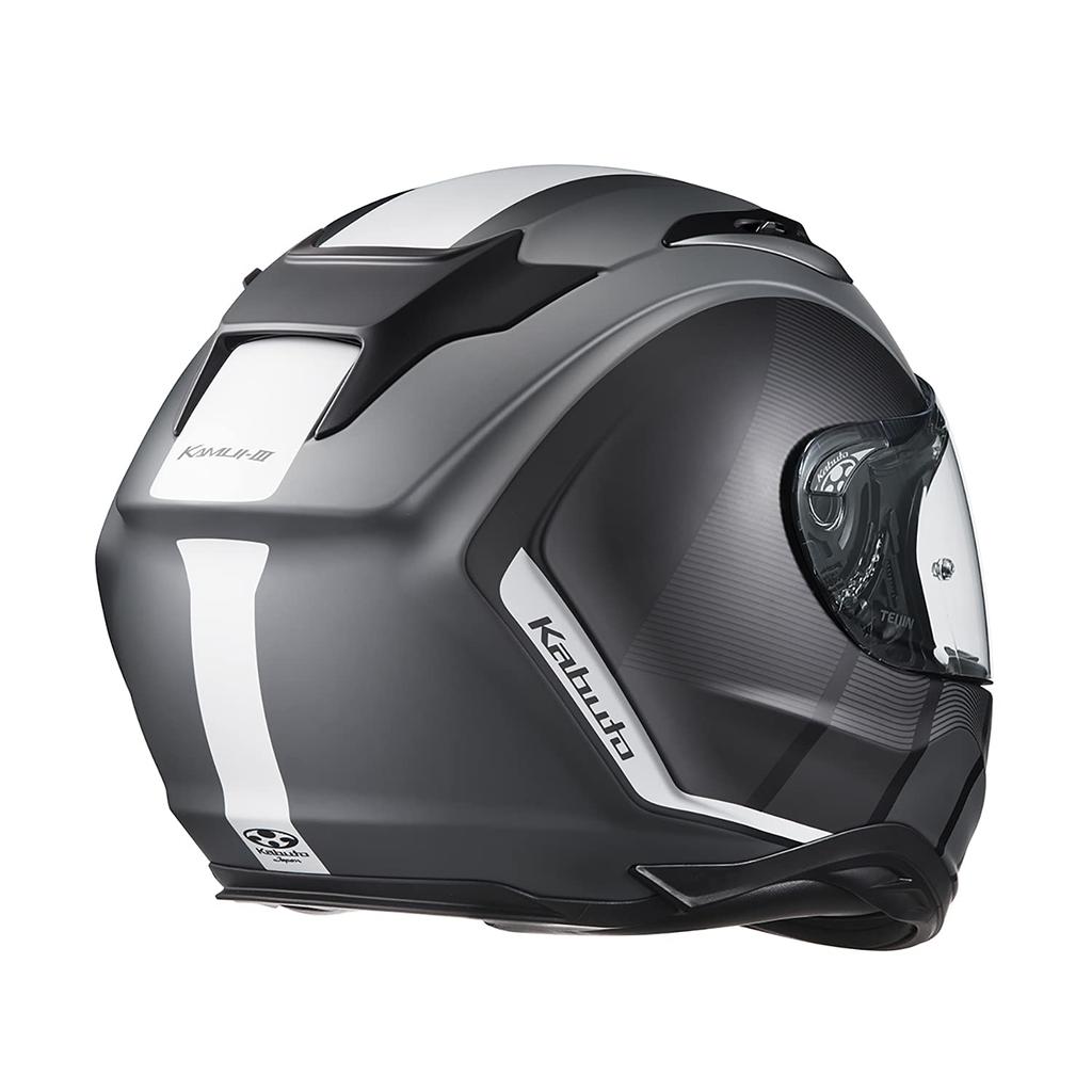K Motorcycle Helmet KAMUI JM Flat Black White XS 2092021 [Aussie Kabuto]