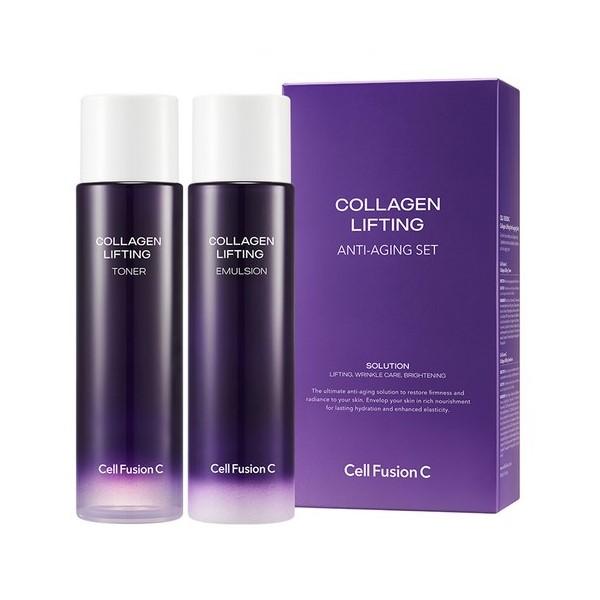 Cell Fusion C Kollagen Elastizität Anti-Aging 2er Set Toner 150ml + Emulsion 150ml