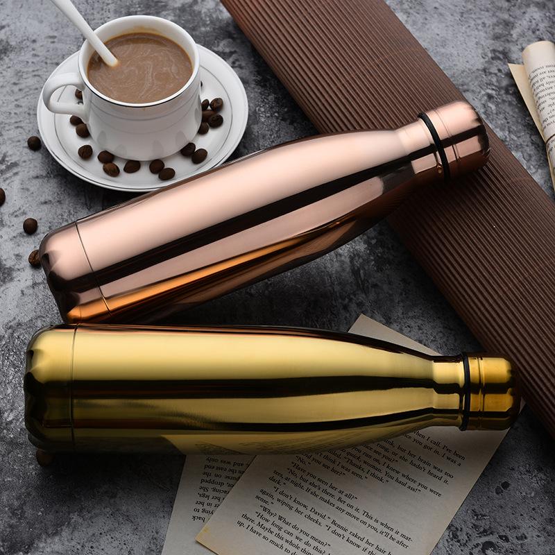500ml Double Wall Stainles Steel Water Bottle Thermos Bottle Keep Hot and Cold Cola Cup Insulated Vacuum Flask Sport Individual
