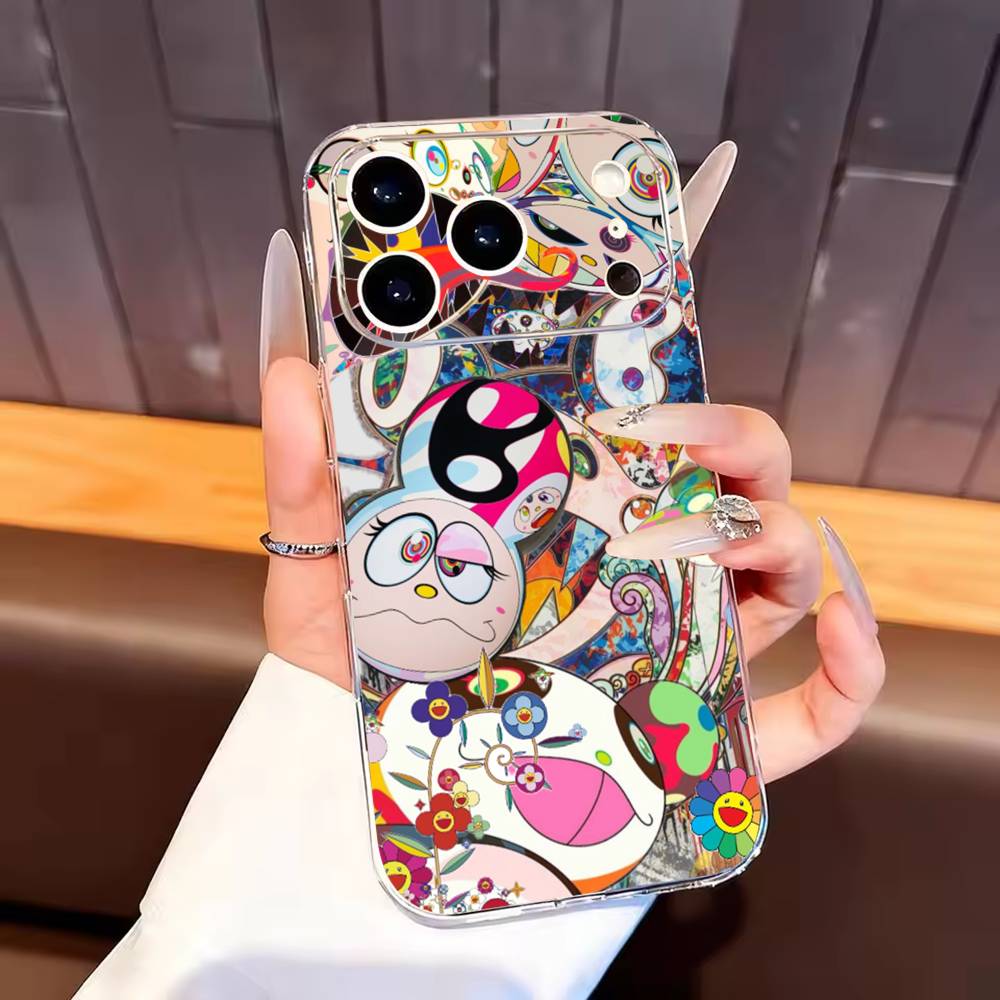 M-MurakamiS A-Art Phone Case For iPhone17,16,15,14,13,12,11 Plus,Pro Max Soft Transparent Cover