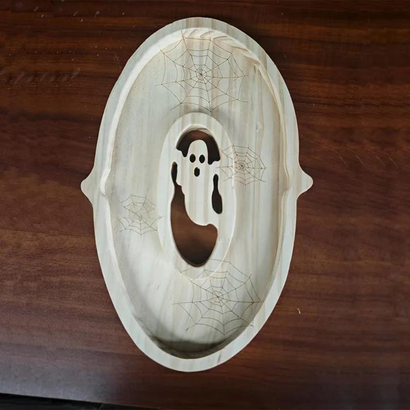 1-3pcs Halloween Party Charcuterie Board Wooden Cheese Board Charcuterie Platter Halloween Decorative Platter For Snack Food