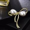 Minimalist Pearl Bow Brooch and Corsage Clip