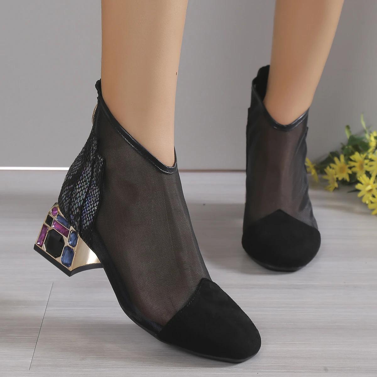 

Туфли на высоком каблуке женские летние сетчатые туфли на платформе с круглым носком повседневные туфли-лодочки высокого качества женские туфли Мэри Джейн женские туфли на платформе с каблуками 41