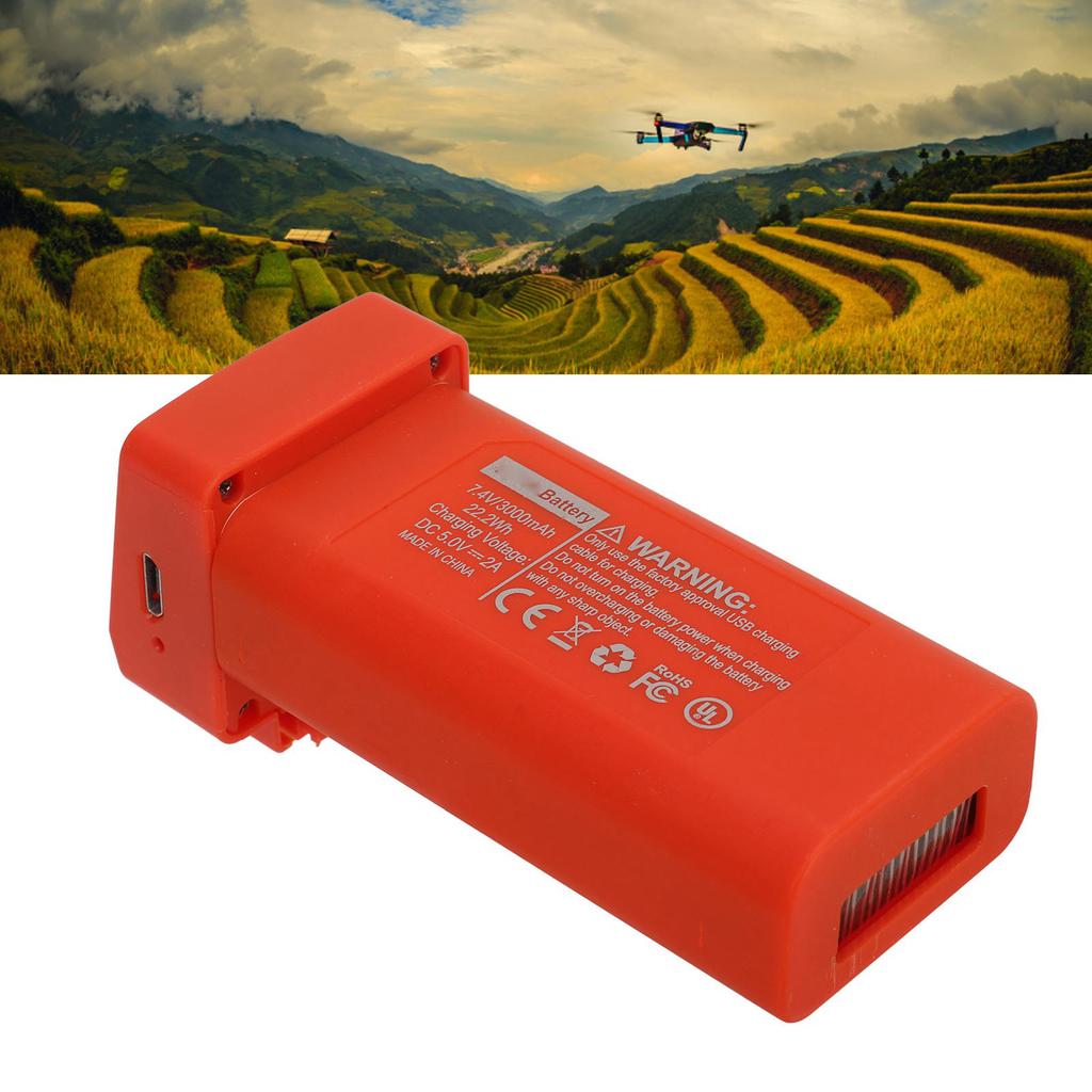 RC Drone Lithium Battery 7.4V 3000mAh Drone Battery Replacement for LYZRC L800 PRO2
