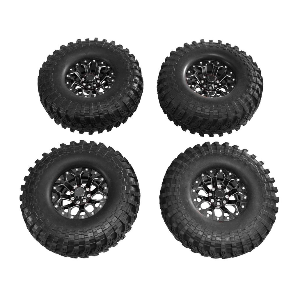 1/10 Scale Climbing Toy Car | 1.9" Aluminum Beadlock Wheel Hub | 114mm Foam Gravel Tires