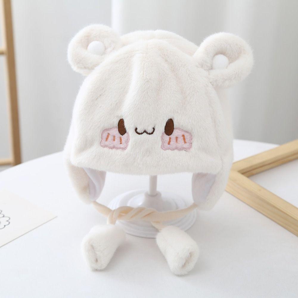 Winter Newborn Bonnet Hats Soft Boys Girls Beanie Cap Cute Baby Bear Hats Toddler