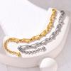 Dainty Heart-shaped Bracelet for Women,Stainless Steel Waterproof Oval Handmade Chain Bracelet, Charm Jewelry Gift
