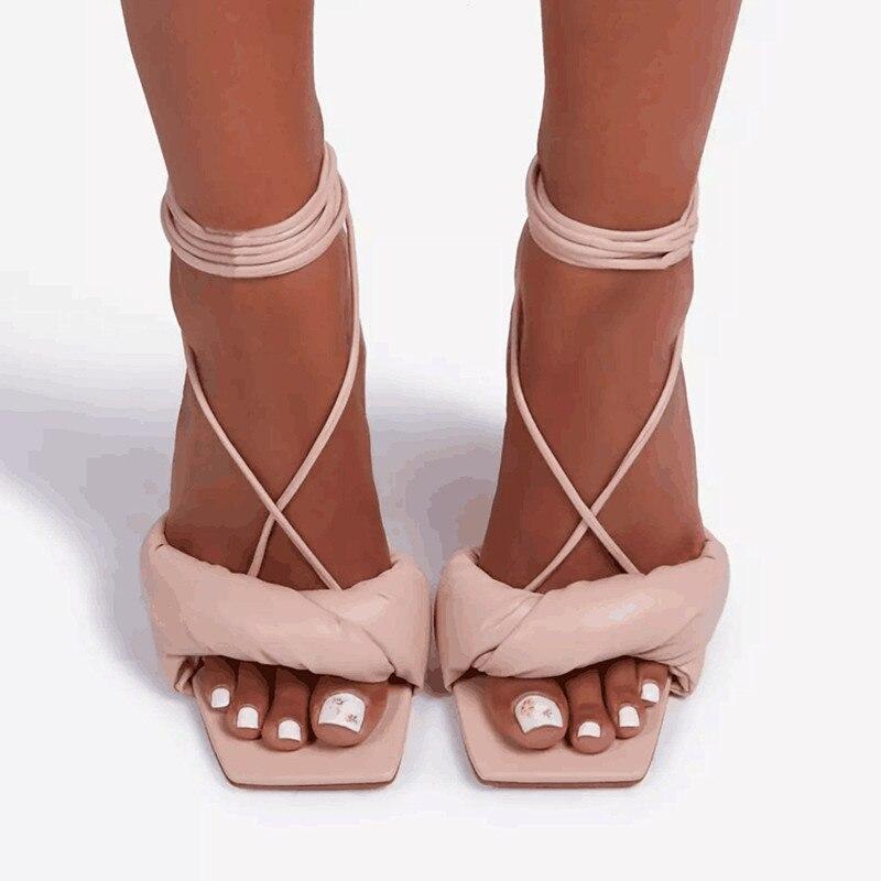 Women Sandals Strappy Heels Ankle Strap 