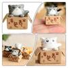Decoration Cute Kitten Ornament Crafts Cartoon Car Figurine Poor Box Cat Kitty Model Small Statue