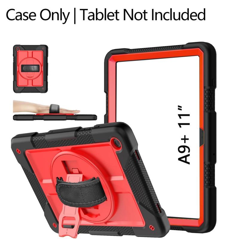 360 Rotating Tablet Case A9 Plus A11 Shockproof Anti-Slip Silicone Cover With Stand Magnetic Full Protection