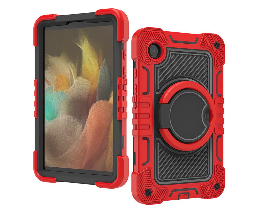 Color Block Protective Case with Wrist Strap for Samsung Tab A9/A9 Plus