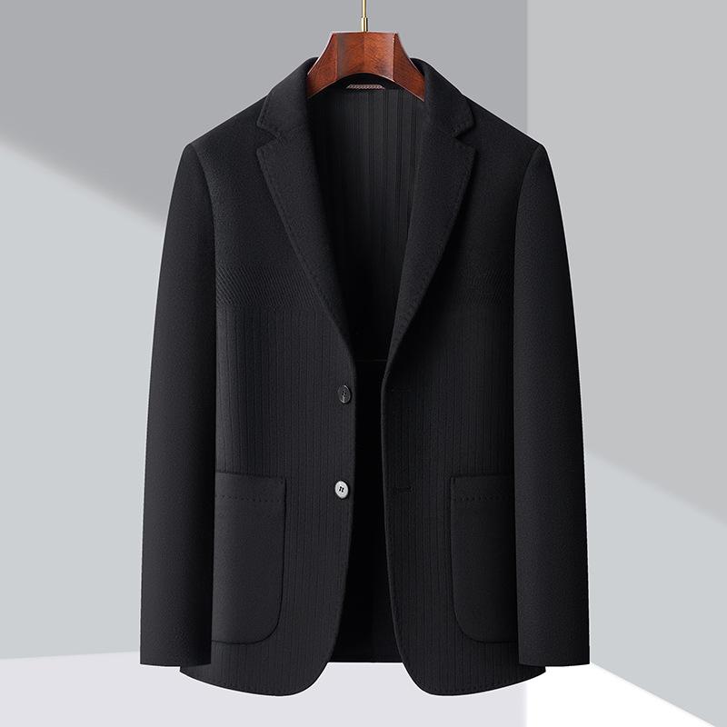 Spring and Autumn New Suit Men's Business High-end Fashion Solid Color Wool Jacket