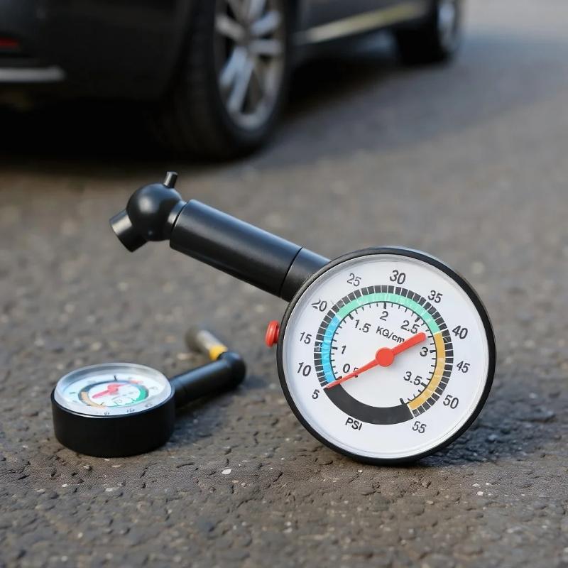 Mini Car Tire Gauge Indicator - Auto Tire Diagnostic Tools Dial Tester for Motorcycle Bicycle Wheel
