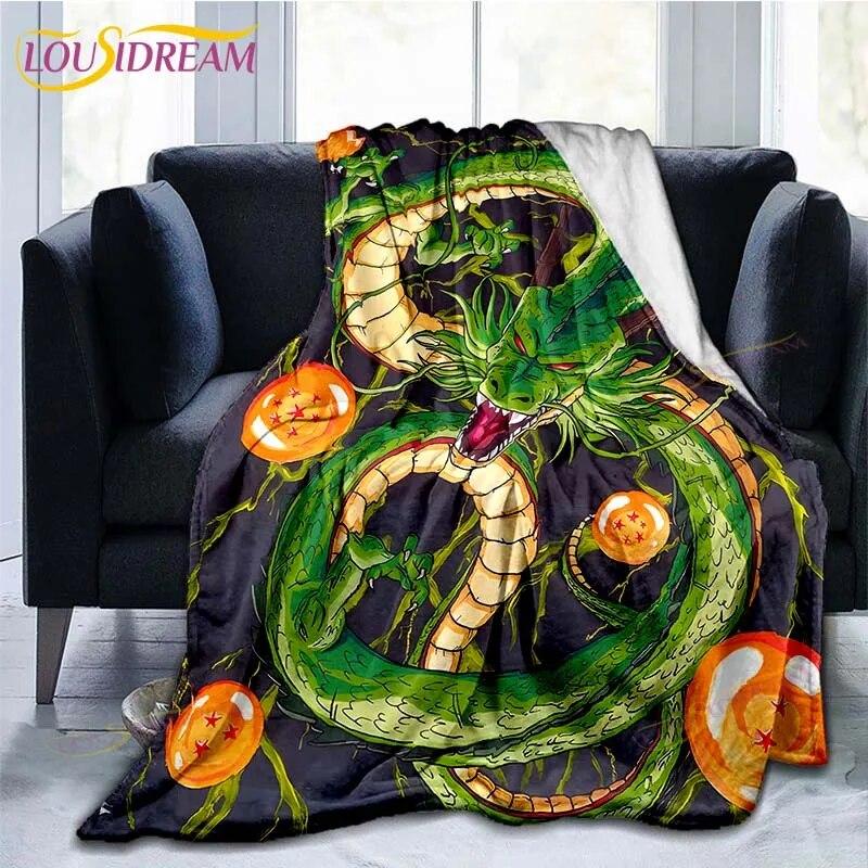 Couverture en flanelle avec personnages de dessins animés japonais célèbres, couverture polaire pour enfants, canapé, voyage, Camping