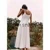 Autumn New Women Clothes Sling Contrast Color Trim Linen Blend Midi Dress 8214393 8214386
