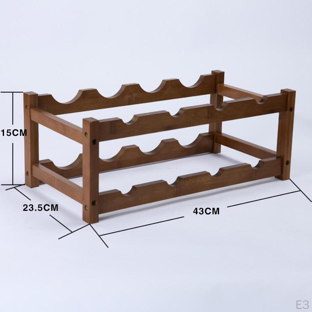 RACK Holder Wood Stand Bottle Storage Shelf