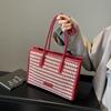 Red Tote Bag Women's New Fashionable and Versatile Commuter Shoulder Bag Bride Love Wedding Bag