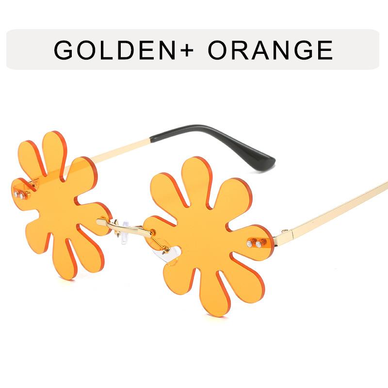 

Flower Shape Women s Sun glasses New Fashion Rimless Metal Leg Women Sunglasses High Quality Women s Sunglasses