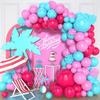 116PCS Tropical Hawaiian Themed Balloon Garland Kit - Pink, Blue and Rose Red Themed Birthday Party Summer Party Decor