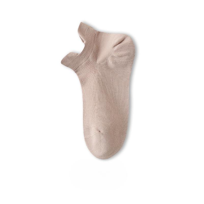 Summer Women's Ear Lift Mesh Women's Socks Solid Color Short Socks Style Breathable Boat Socks Invisible Socks