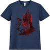 Wolf T-Shirt Forest Wildlife Pine Trees Silhouette Graphic Tee
