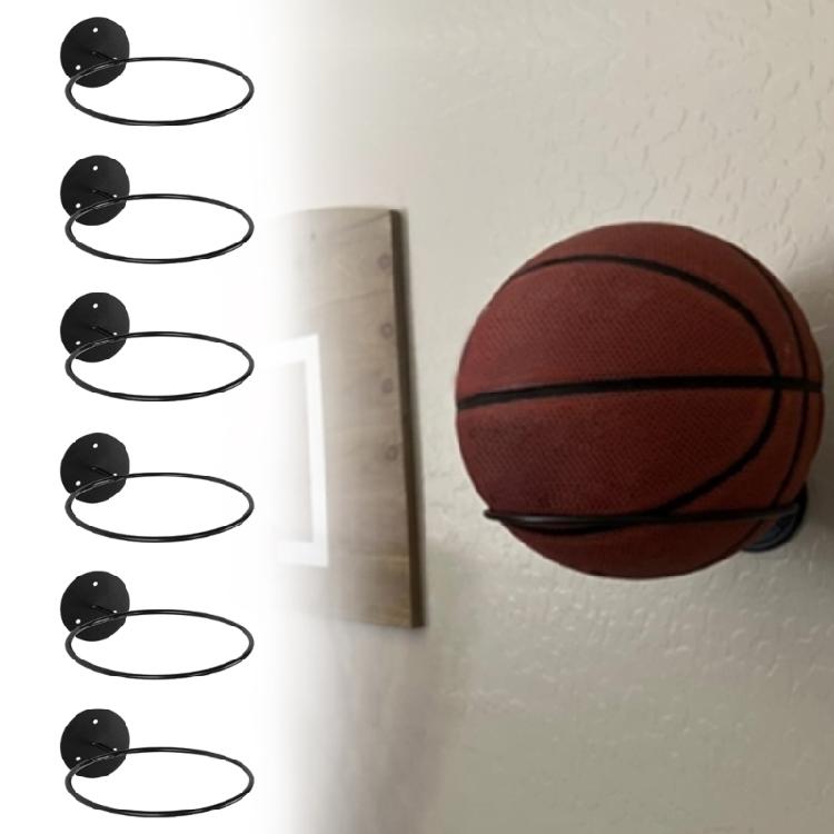 6Pcs Ball Rack for Basketball Soccer Volleyball Wall Storage Display Football