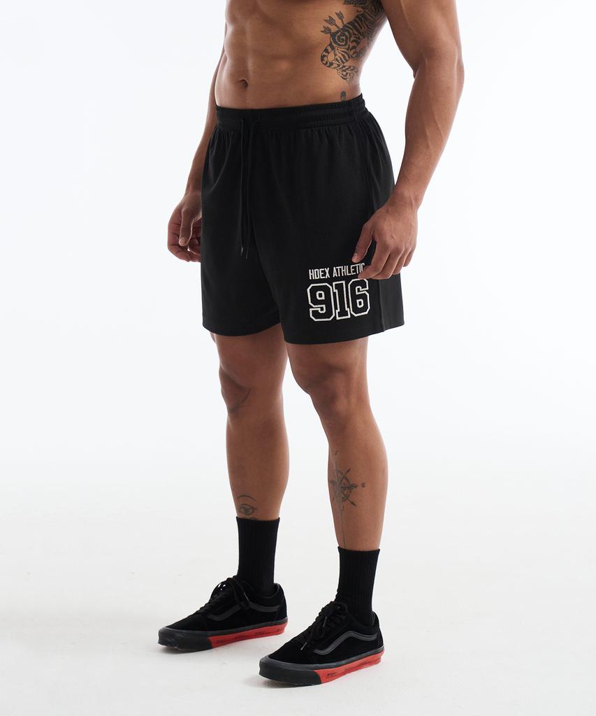 HDEX 916 Solid Mesh Shorts (Black)