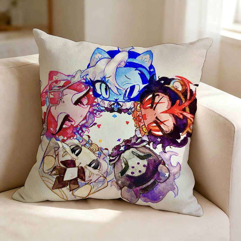 Fantasy game CCookie Run Kingdom Pillow Case Square DoubleSided Sofa Cushion Cover Bedroom Bedside Pillow
