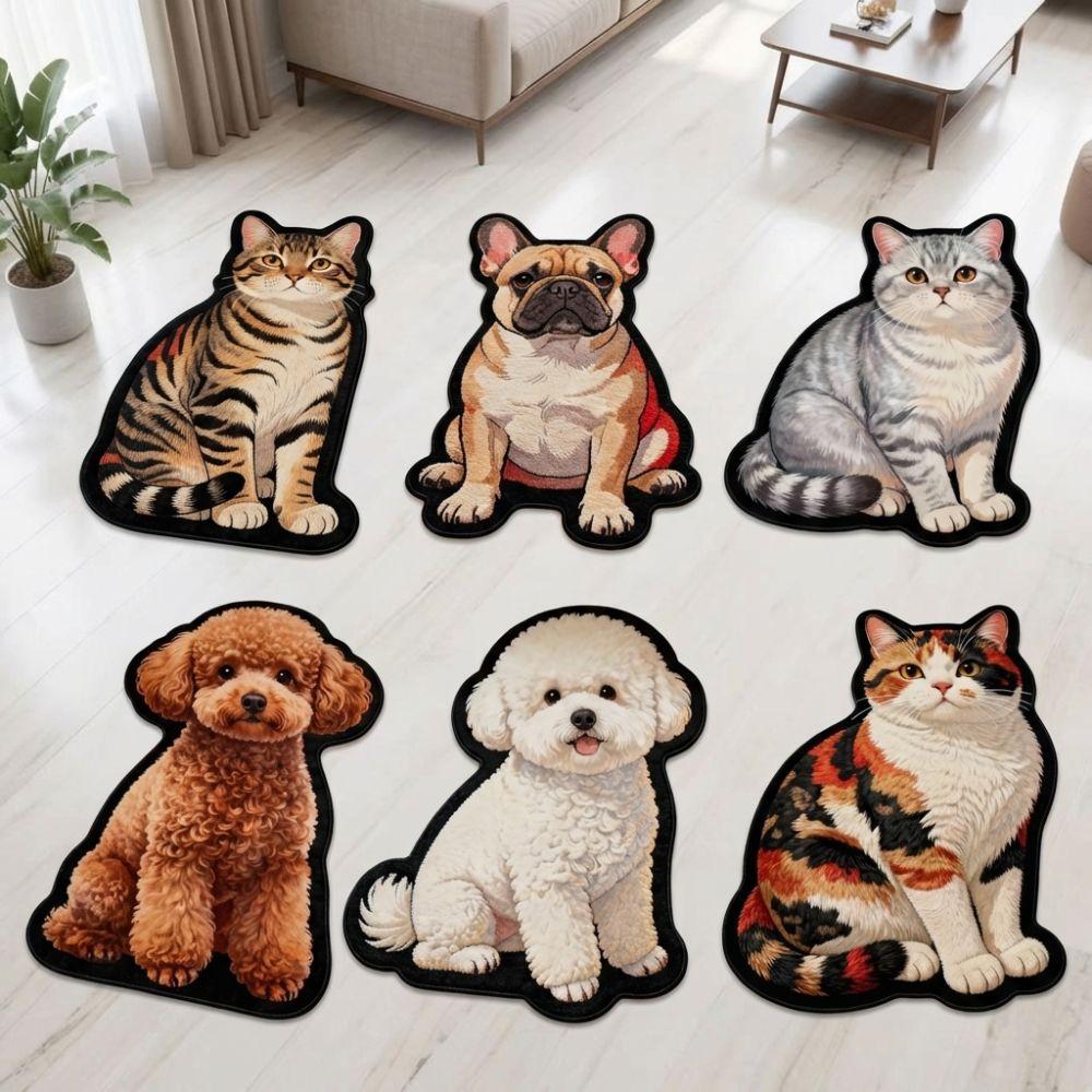 Non-slip Animal Doormat Special-shaped Room Floor Rug New Cat Dog Carpet  Bedroom Living Room Decor
