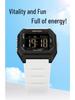 Sanda Waterproof Sports Alarm Watch - Multifunctional Square Electronic Timepiece for Students & Parties