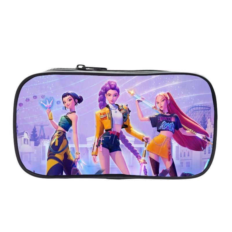 New Printed Witch Huntrix Kpop Student Pencil Bag Kpop Storage Stationery Bag Pencil Bag Men and Women