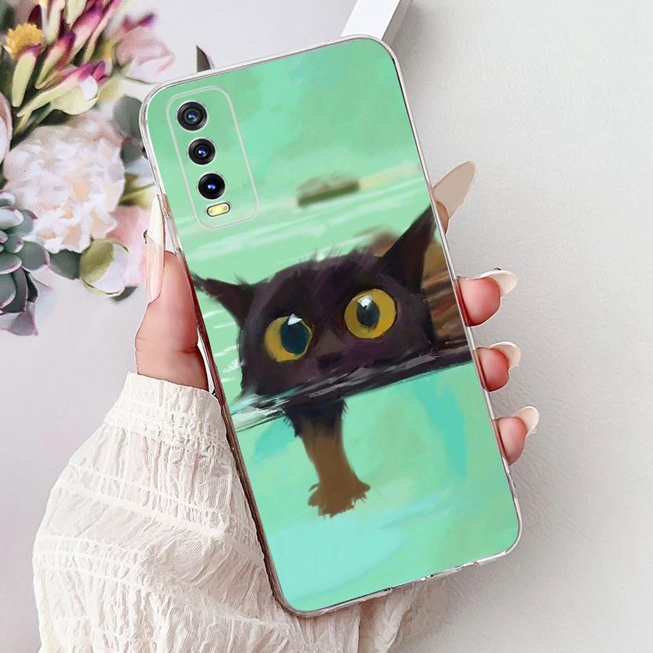 For Vivo Y20i V2027 Case For Vivo Y20 V2029 Y20s Cute Tiger Cartoon Back Cover Soft Silicone Funda For Vivo Y11s Y12s Y12a Cases
