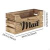 Holz Posthalter Aufbewahrungsbox Tischbriefkasten Handgefertigt für Bauernhaus Dekorativ Rustikal Mehrzweck