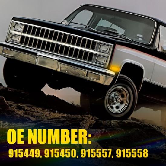 2X For 81-91 Chevrolet Silverado C/K/R/V Suburban GMC LED Side Marker Light EOOK