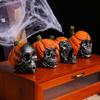 Halloween Skull Resin Ornament Horror Pumpkin Hat Skull Decoration