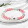 Handmade Natural Shoushan Stone & Red Jade Bracelet: Simple, Elegant Design for Cultural and Creative Style