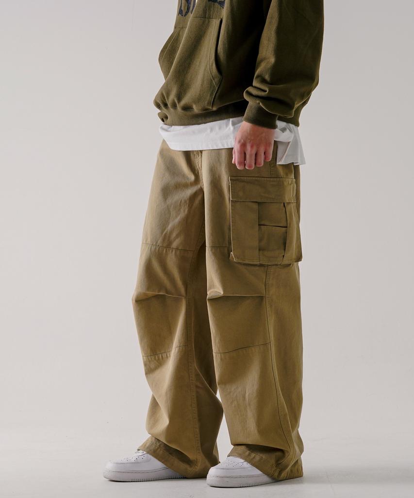 EZKATON Staff Cargo Pants Beige Kmlp6726