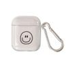 Painted smiley face through for AirPods 1 generation protective case Apple AirPods 1 earphones through black earphone case
