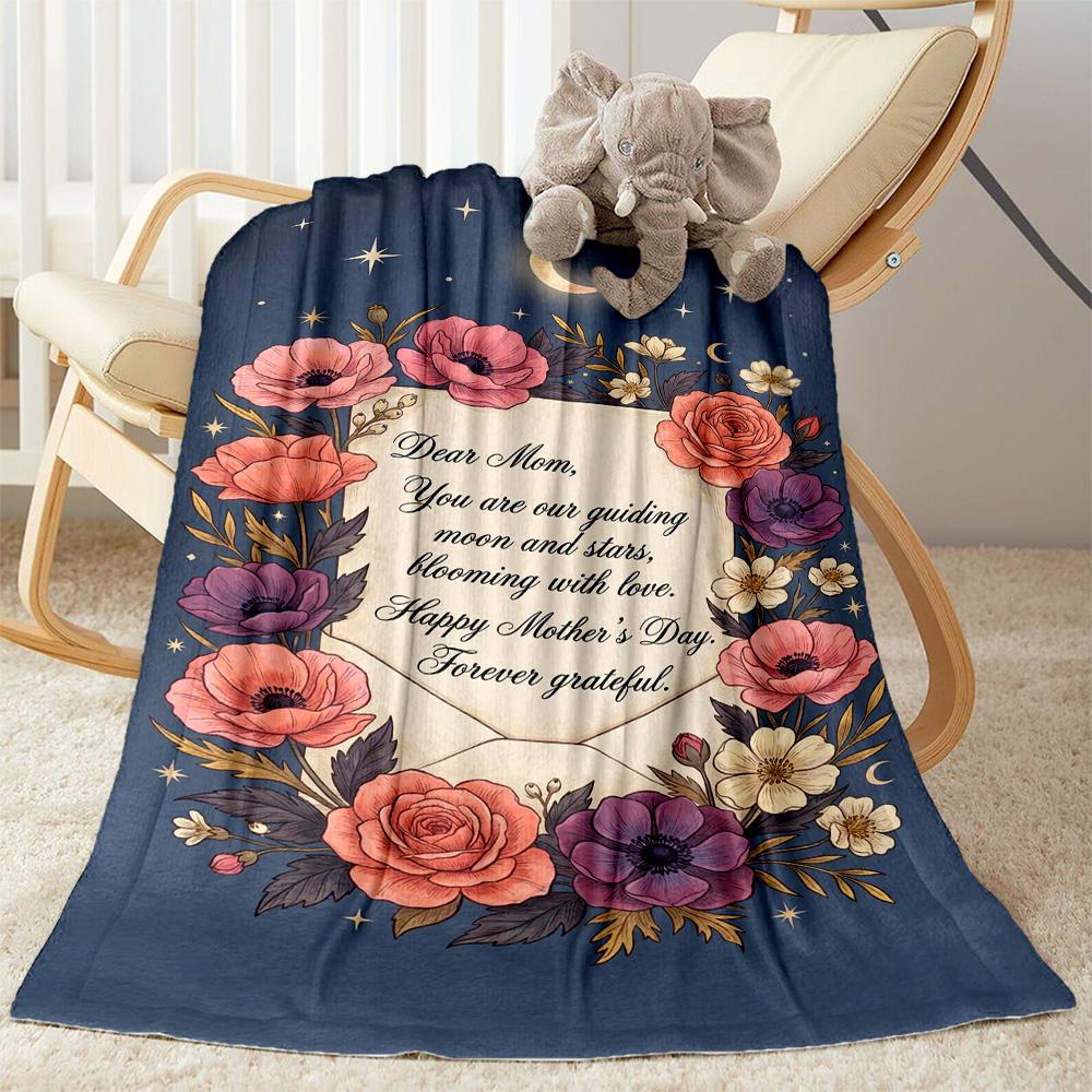 Mom's Heart And Love Blanket Suitable for Sofas,travel, Living Rooms Also a Good Gift for Friends and Family Suitable for All Seasons.